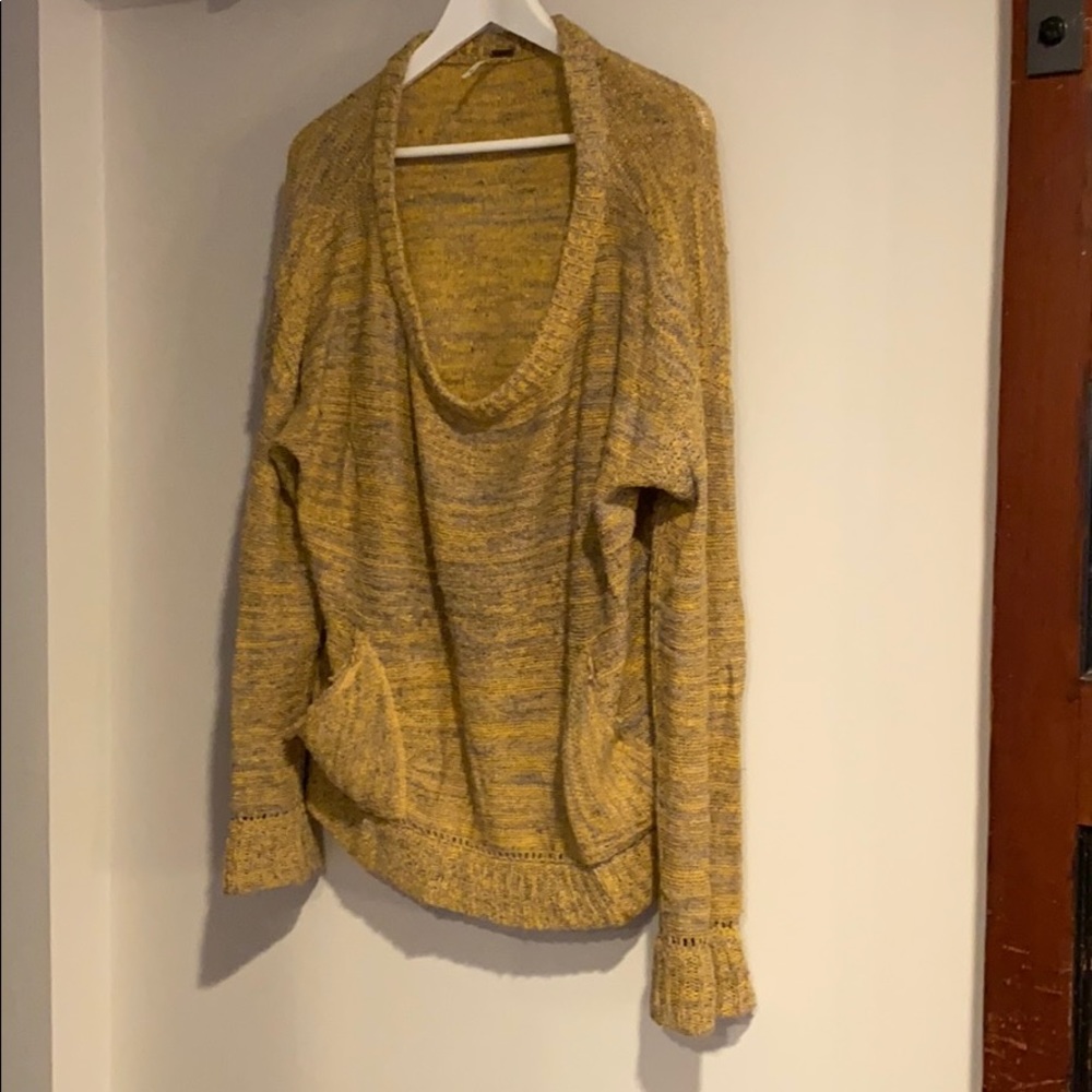 Free People Sweater - gold and grey - Size Medium